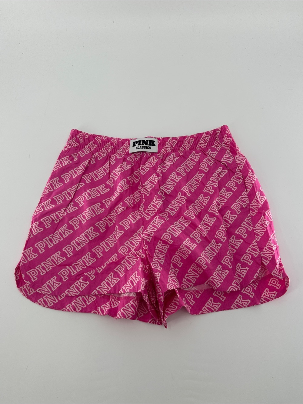 Victoria's Secret PINK Bright Pink Logo Cotton Shorts